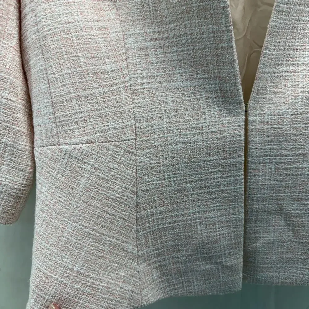 Preston & York Women’s 8 Light Pink, white and gold Tweed feminine Blazer - Picture 2 of 14